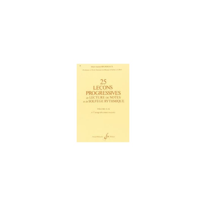 25 LECONS PROGRESSIVES DE LECTURE DE NOTES ET DE SOLFEGE RY