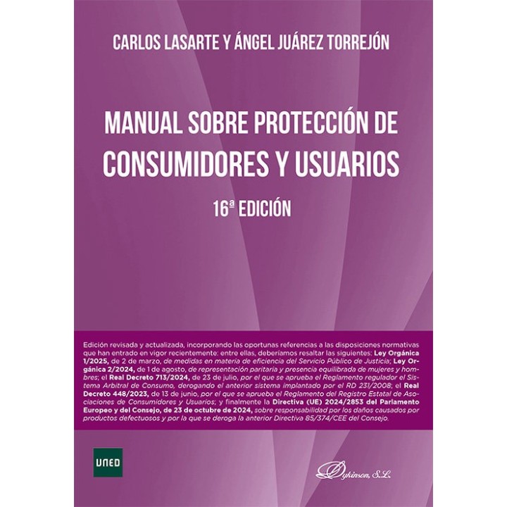 MANUAL SOBRE PROTECCION DE CONSUMIDORES Y USUARIOS 16ª ED