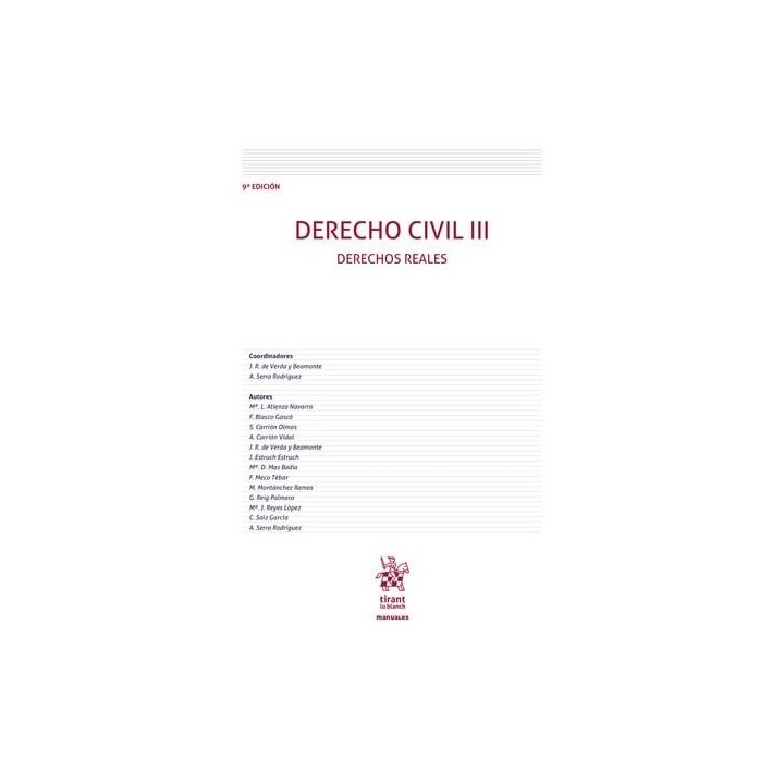 DERECHO CIVIL III DERECHOS REALES 9º EDICION
