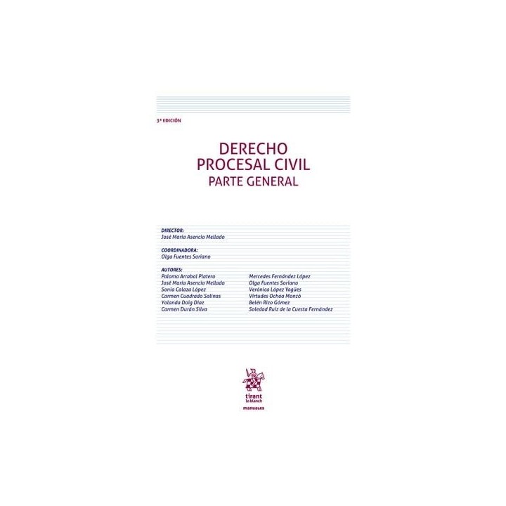 DERECHO PROCESAL CIVIL PARTE GENERAL 3ª EDICION