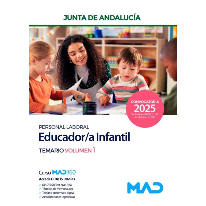 EDUCADOR/A INFANTIL PERSONAL LABORAL TEMARIO 1 JUNTA DE AND