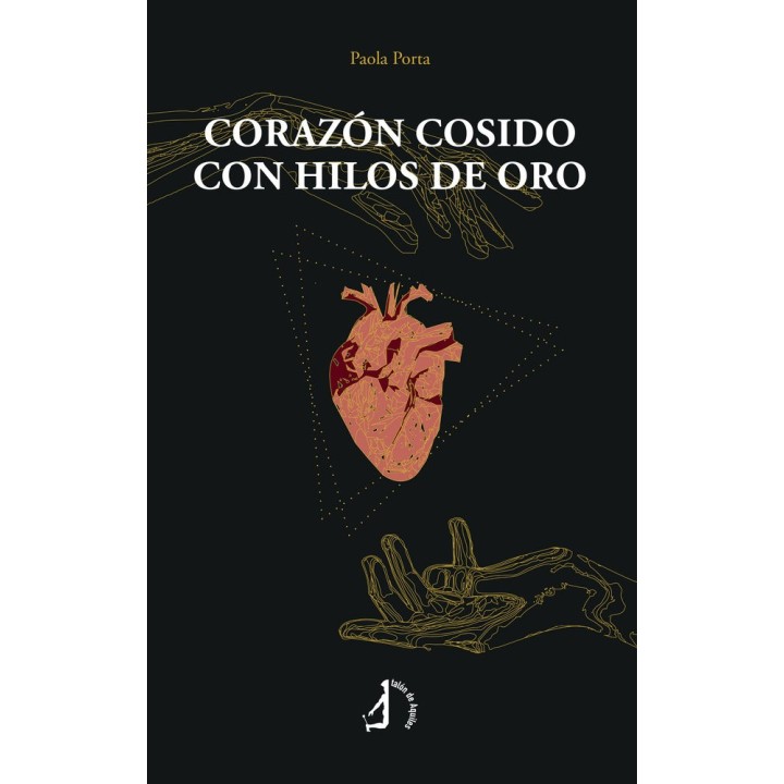 CORAZON COSIDO CON HILOS DE ORO