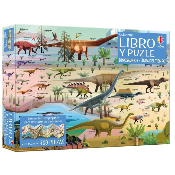 DINOSAURIOS LINEA DEL TIEMPO LIBRO PUZZLE