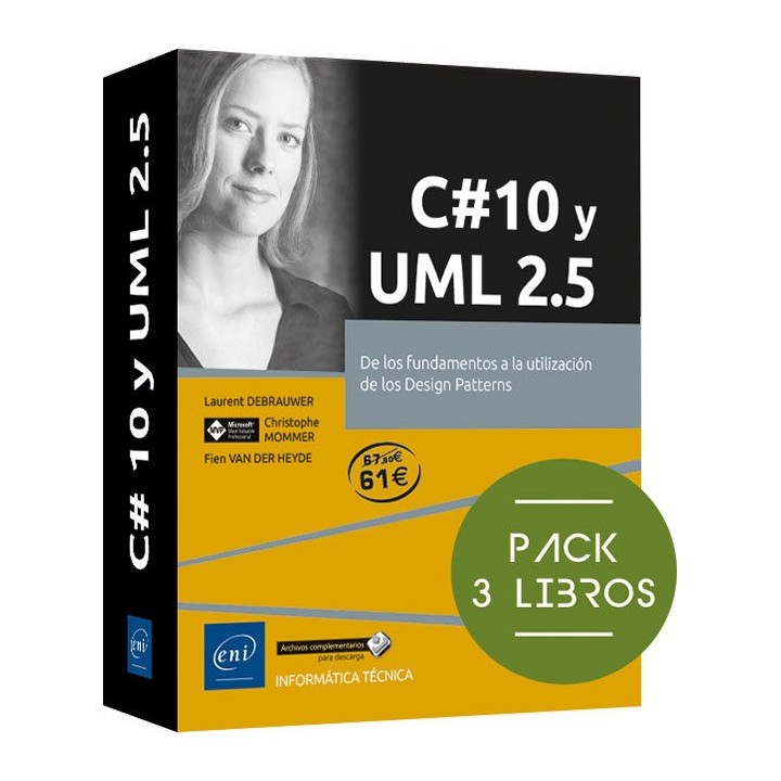C# 10 Y UML 2.5 PACK 3 LIBROS DE LOS FUNDAMENTOS A LA UTILI