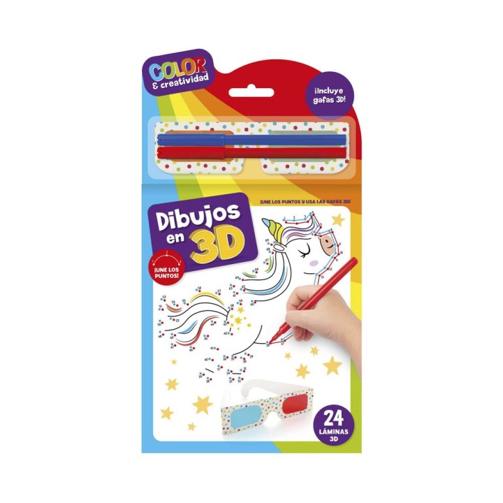 COLOR & CREATIVIDAD BLOC DIBUJOS EN 3D
