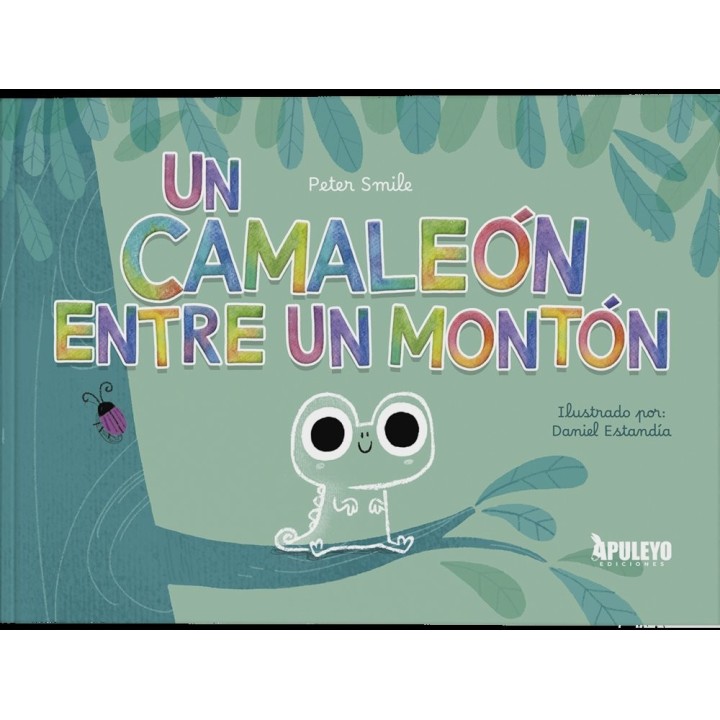 UN CAMALEON ENTRE UN MONTON