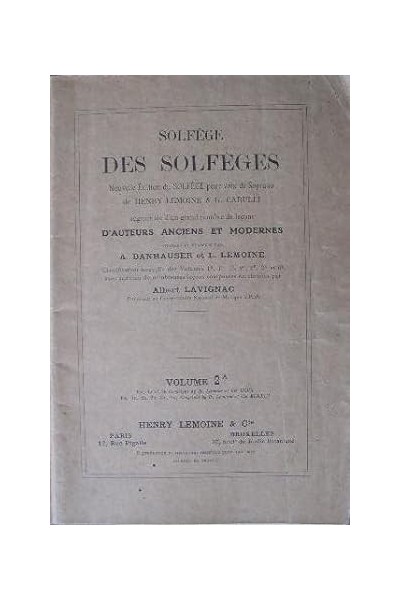 SOLFEGE DES SOLFEGES. NOUVELLES EDITION DU SOLFEGE POUR VOIX DE SOPRANO VOLUME 2A