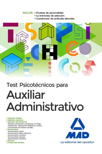 TEST PSICOTECNICOS PARA AUXILIAR ADMINISTRATIVO NE