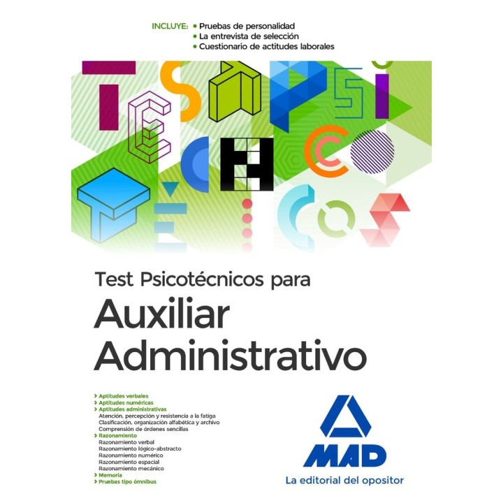 TEST PSICOTECNICOS PARA AUXILIAR ADMINISTRATIVO NE