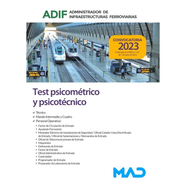 TEST PSICOMETRICO Y PSICOTECNICO. ADMINISTRADOR DE INFRAESTR