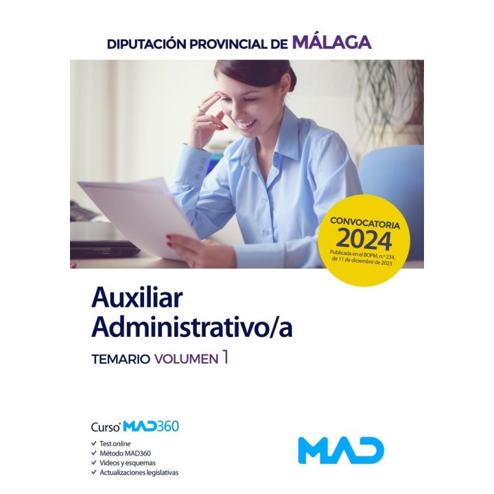 AUXILIAR ADMINISTRATIVO/A TEMARIO VOLUMEN 1 MALAGA