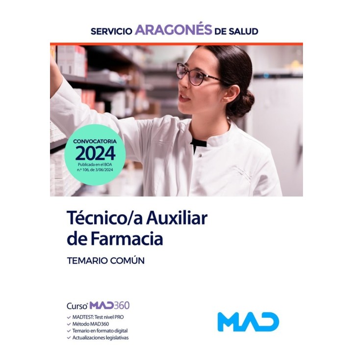 TECNICO/A AUXILIAR FARMACIA TEMARIO COMUN SERVICIO ARAGON