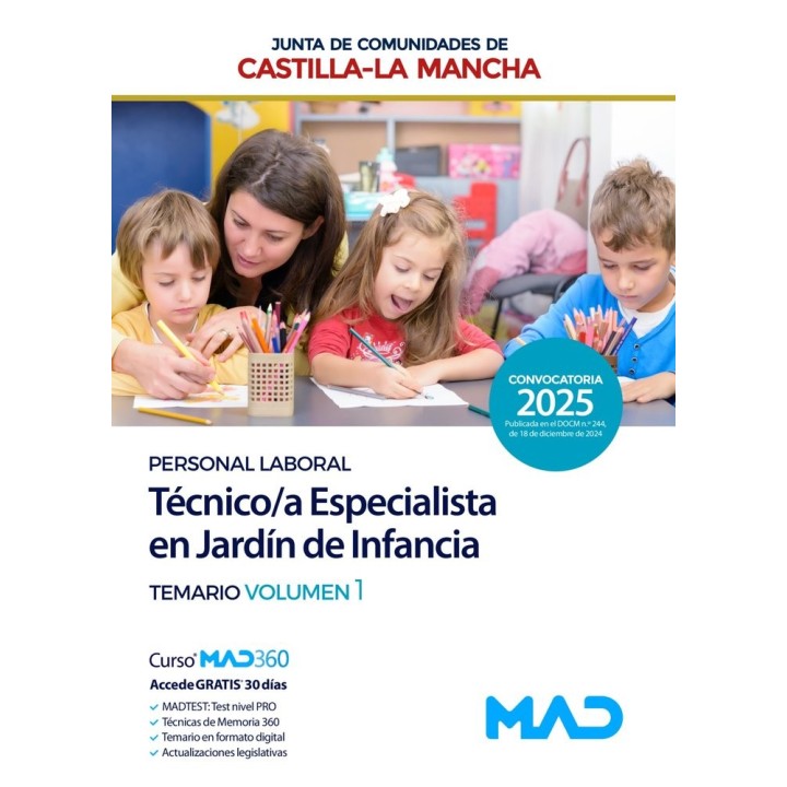 TECNICO/A ESPECIALISTA JARDIN INFANCIA TEMARIO VOL 1
