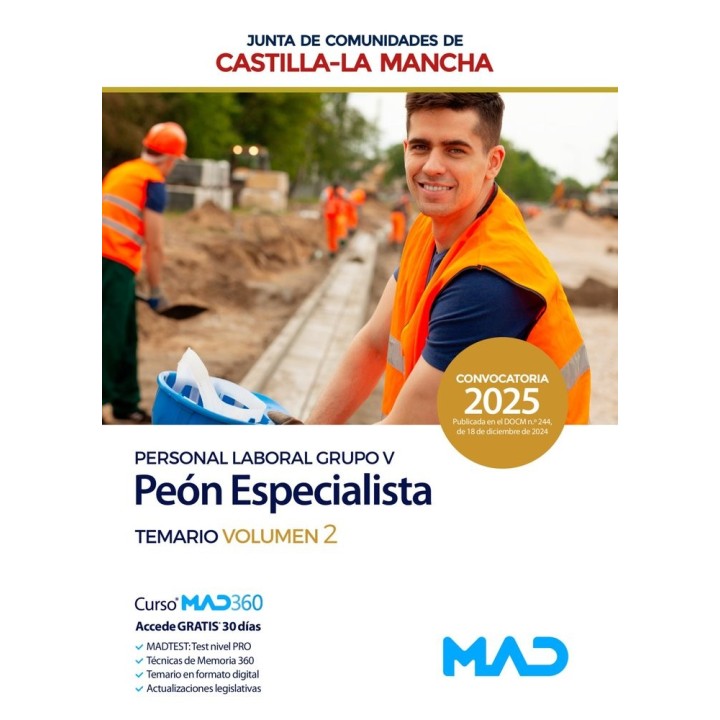 PEON ESPECIALISTA PERSONAL LABORAL GRUPO V TEMARIO 2 CASTIL
