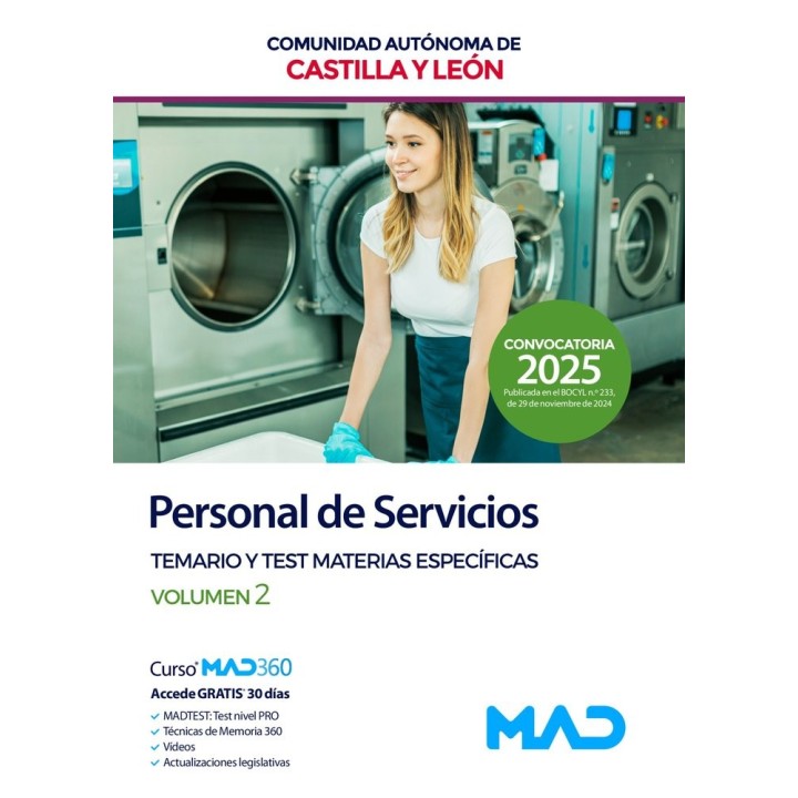 PERSONAL SERVICIO VOL.2 TEMARIO Y TEST ESPECIFICO C.LEON