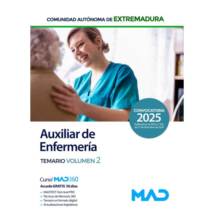 AUXILIAR DE ENFERMERIA TEMARIO 2 SES 2025 EXTREMADURA