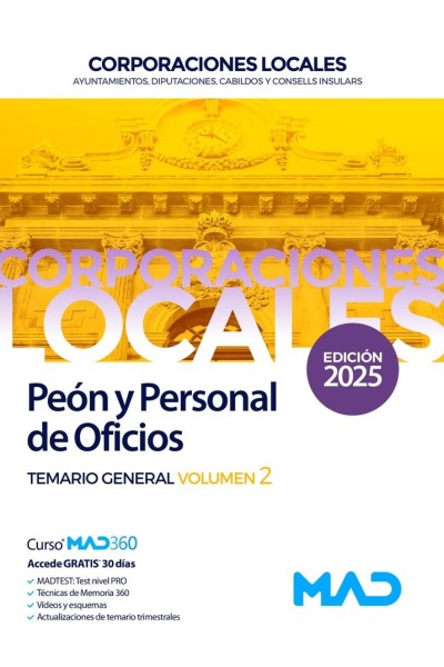 PEON Y PERSONAL OFICIO 2 AYUNTAMIENTO DIPUTACION Y CORPORAC