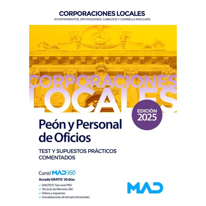 PEON Y PERSONAL OFICIO TEST AYUNTAMIENTO DIPUTACION Y CORPO