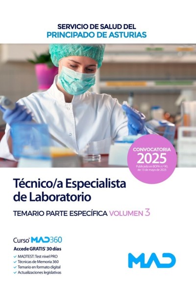 TECNICO/A ESPECIALISTA LABORATORIO TEMARIO ESPECIFICO 3 AST