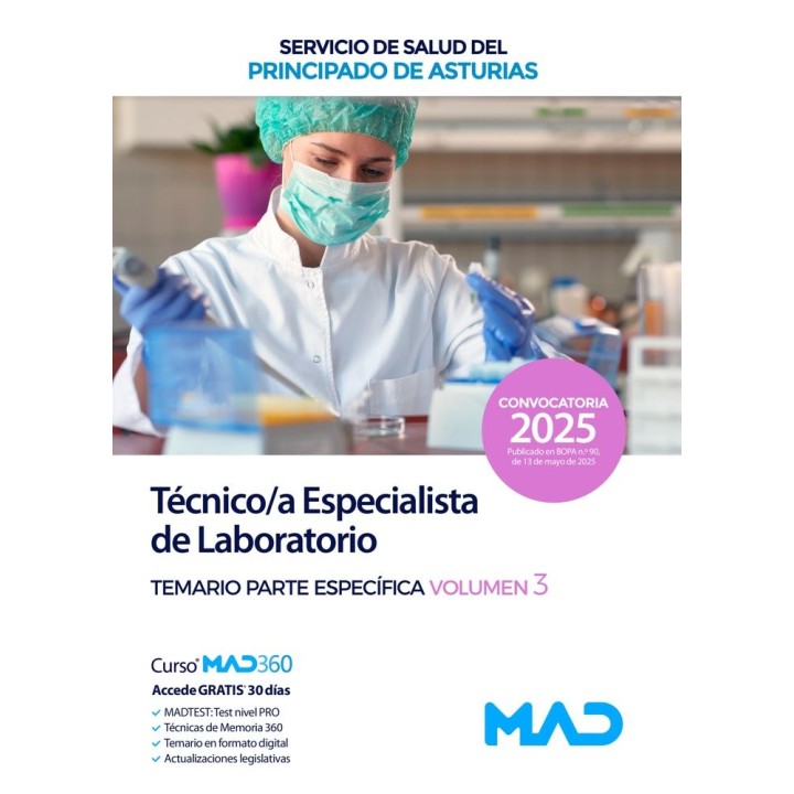 TECNICO/A ESPECIALISTA LABORATORIO TEMARIO ESPECIFICO 3 AST