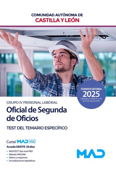 OFICIAL SEGUNDA OFICIOS GRUPO IV PERSONAL LABORAL. TEST ESP