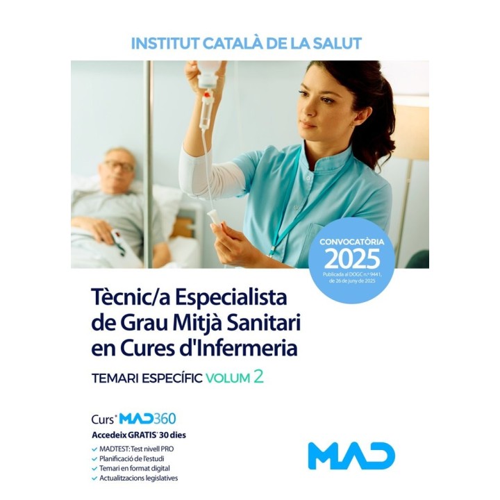 TECNIC/A ESPECIALISTA GRAU MITJA SANITARI CURES D INFERMERI