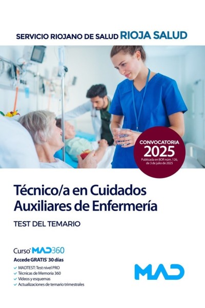 TECNICO/A CUIDADO AUXILIAR ENFERMERIA TEST TEMARIO RIOJANO