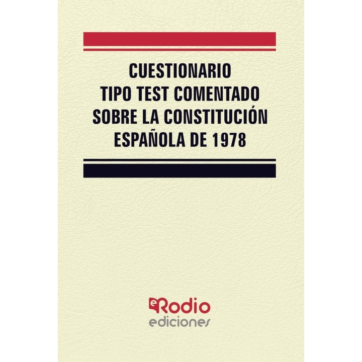 CONSTITUCION ESPAÑOLA DE 1978 TEST COMENT