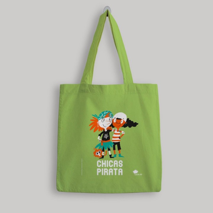 BOLSA DE TELA CHICAS PIRATA VERDE