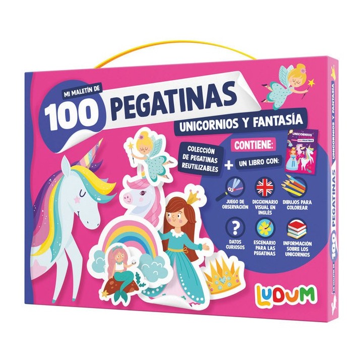 MALETIN 100 PEGATINAS FANTASIA