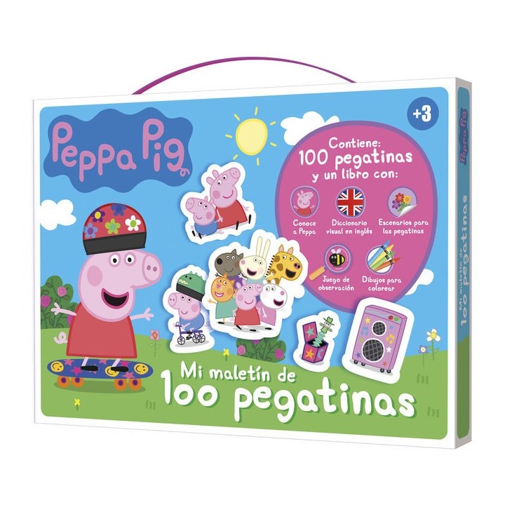 MALETIN 100 PEGATINAS PEPPA PIG
