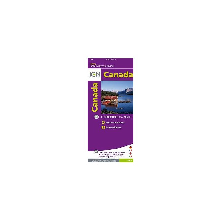 Canada Découverte des Pays du Monde. Map 1 : 4 000 000 (1 cm = 40 km).