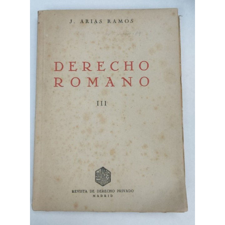 Derecho Romano II. Volumen III