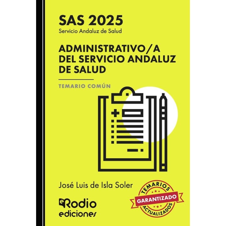 ADMINISTRA.SERVICIO ANDALUZ SALUD TEMARIO SAS 2025