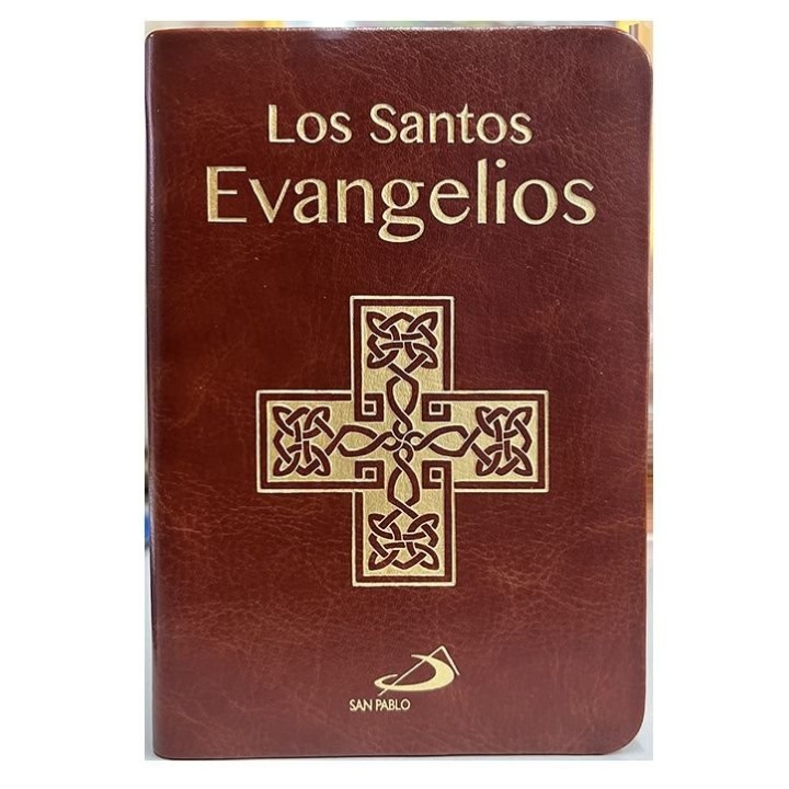 LOS SANTOS EVANGELIOS MINIBOLSILLO PIEL CRUZ DORADA