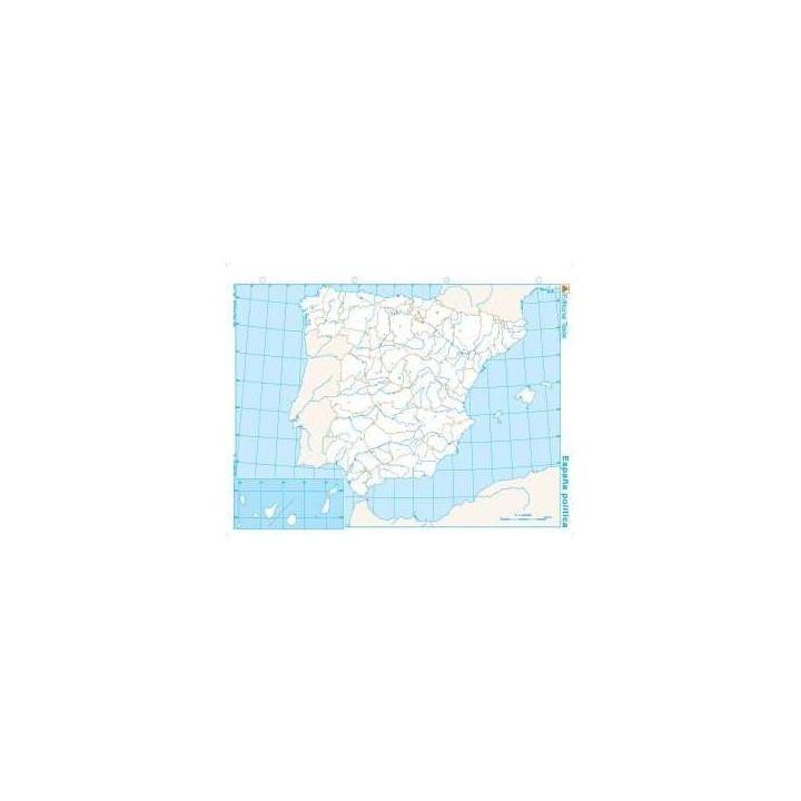 MAPA MUDO ESPAÑA POLITICO (100 UDS)