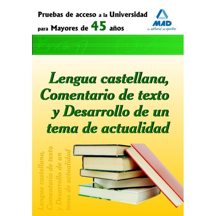 LENGUA CASTELLANA PRUEBA ACCESO UNIVERSIDAD PARA MAYORES