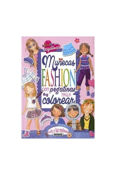 MUÑECAS FASHION CON PEGATINAS PARA COLOREAR