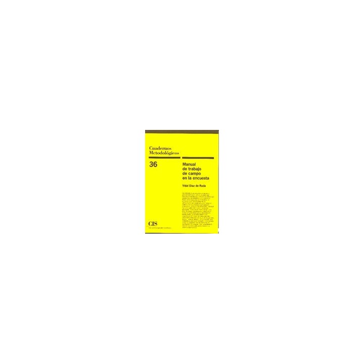 MANUAL DE TRABAJO DE CAMPO DE LA ENCUESTA