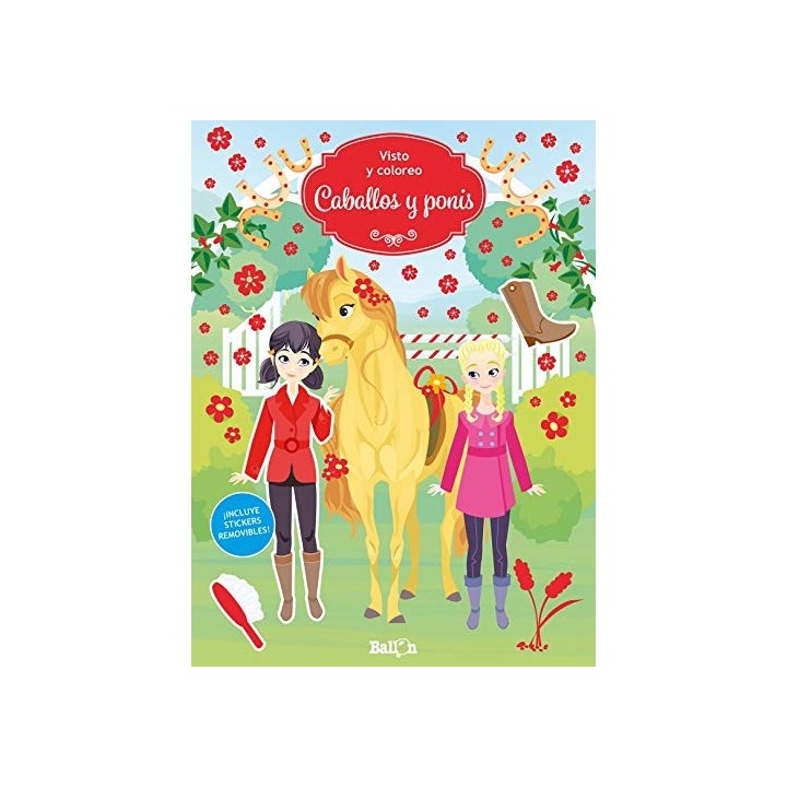CABALLOS Y PONIS. ¡INCLUYE STICKERS REMOVIBLES!