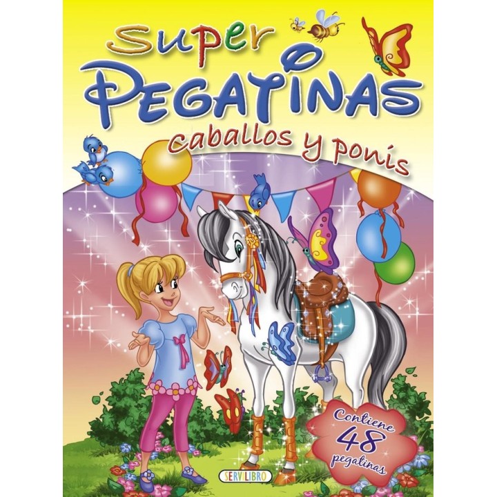 SUPER PEGATINAS 5 CABALLOS Y PONIS