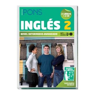 Curso Completo PONS Autoaprendizaje Inglés 2. (NIVEL INTERMEDIO-AVANZADO) 2 libros + 2 CD