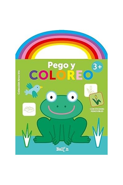 PEGO Y COLOREO. CON STICKERS REMOVIBLES (3+ AÑOS).