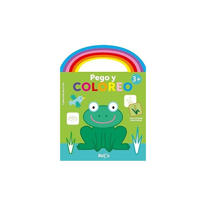 PEGO Y COLOREO. CON STICKERS REMOVIBLES (3+ AÑOS).
