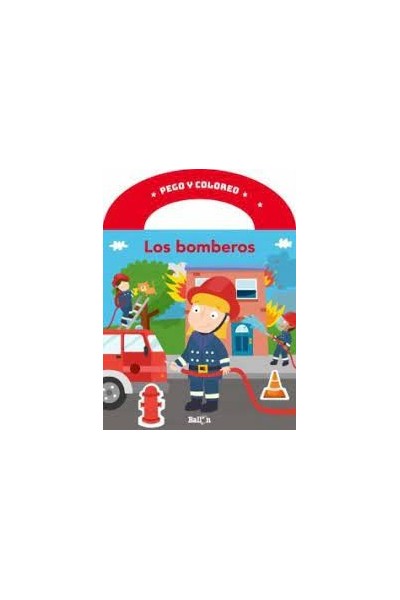 PEGO Y COLOREO LOS BOMBEROS. CON STICKERS.