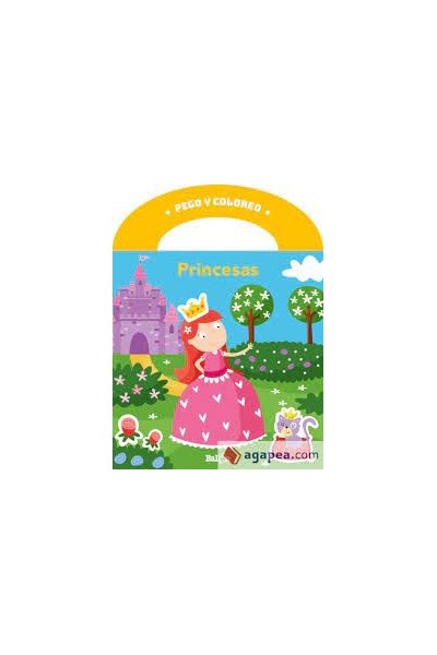 PEGO Y COLOREO PRINCESAS. CON STICKERS.