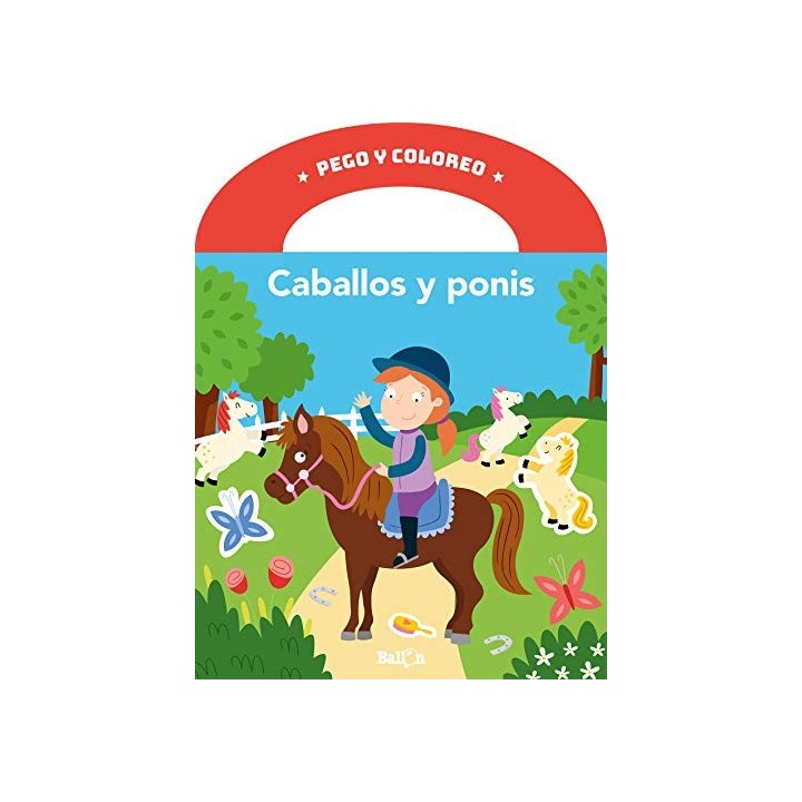 PEGO Y COLOREO CABALLOS Y PONIS. CON STICKERS.