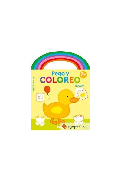 PEGO Y COLOREO. CON STICKERS REMOVIBLES (2+ AÑOS).