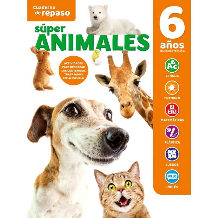 CUADERNO TEMATICO LUMINISCENTE 6 AÑOS SUPER ANIMAL