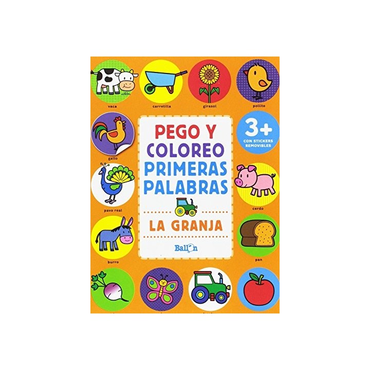 PEGO Y COLOREO PRIMERAS PALABRAS - LA GRANJA.